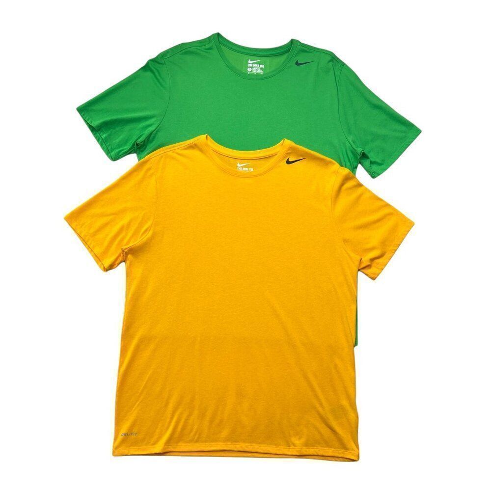 Nike‎ Dri-Fit Men's Yellow & Green Nike Tee